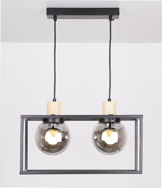 Závesný luster Retro pre žiarovku 2x E27 – LED lustre a svietidlá > Lustre
