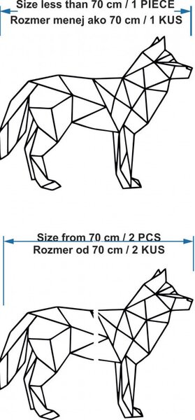 Geometrický obraz na stenu vlk - ROKY 3838 PR0231