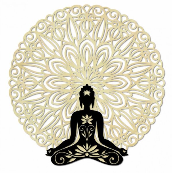Sentop - 3D Obraz na stenu Buddha v mandale 50, 70, 90 cm I SENTOP PR0367