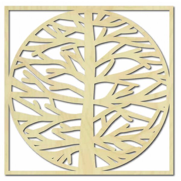 Obraz na stenu strom v ráme I SENTOP PR0372-A plywood tree of life