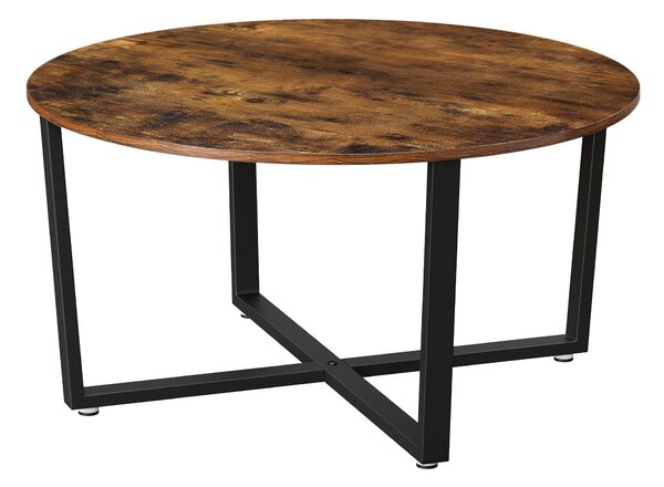 KONFERENČNÝ STOLÍK, hnedá, čierna, kov, kompozitné drevo, 88/88/47 cm Boxxx - Stolíky do obývačky, Online Only
