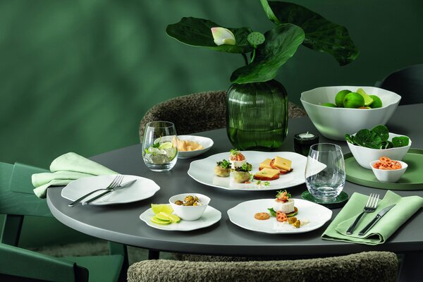 PLYTKÝ TANIER jemný kostný porcelán (fine bone china) keramika Villeroy & Boch - Jedálenské sety