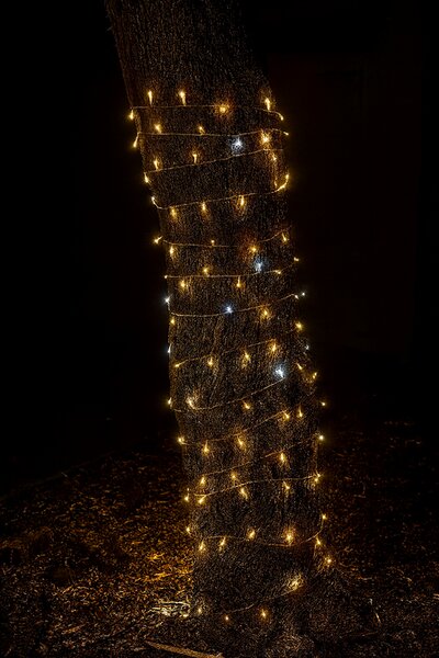 Vianočné svetielka vonkajšie FLASH teplá biela 100 LED