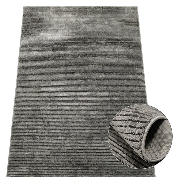 BE Koberec Eforia 9551 GREY – sivý obdĺžnikový Rozmer: 60x100 cm