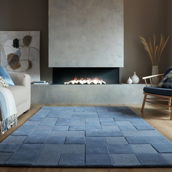 Flair Rugs , Kusový koberec Moderno Checkerboard Blue, 120x170, modrá, chodba / predsieň