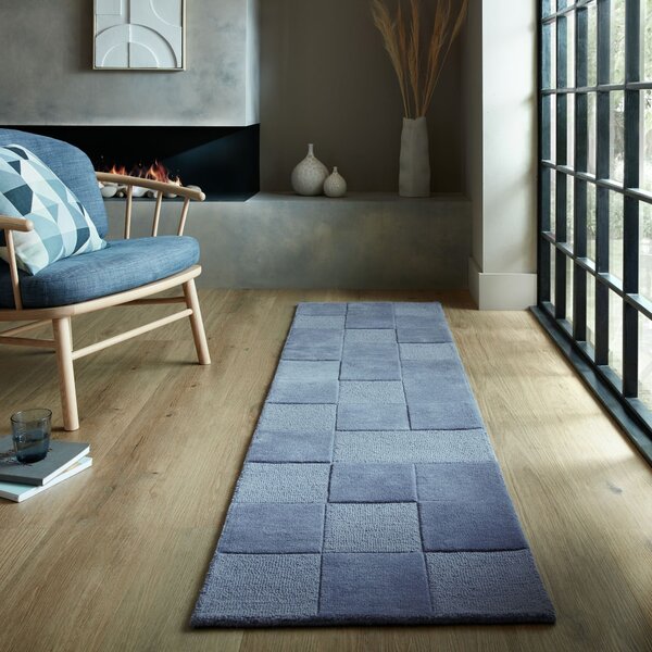 Flair Rugs , Behúň Moderno Checkerboard Blue, 60x230, modrá, chodba / predsieň