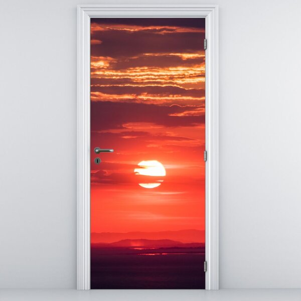 Fototapeta na dvere - Farebné slnko (95x205cm)