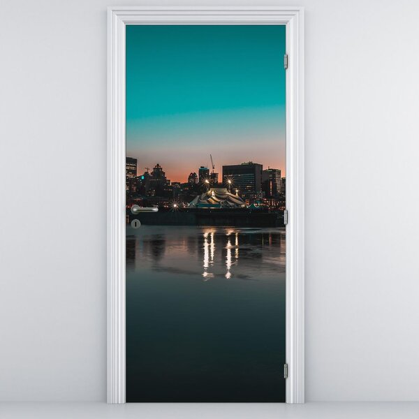 Fototapeta na dvere - Veľkomesto (95x205cm)