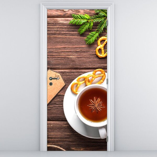 Fototapeta na dvere - Hrnček s dekoráciami (95x205cm)