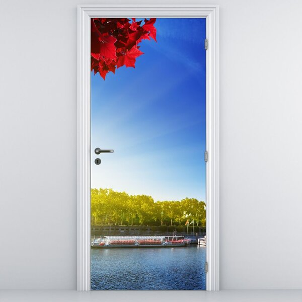 Fototapeta na dvere - Jeseň v Paríži (95x205cm)