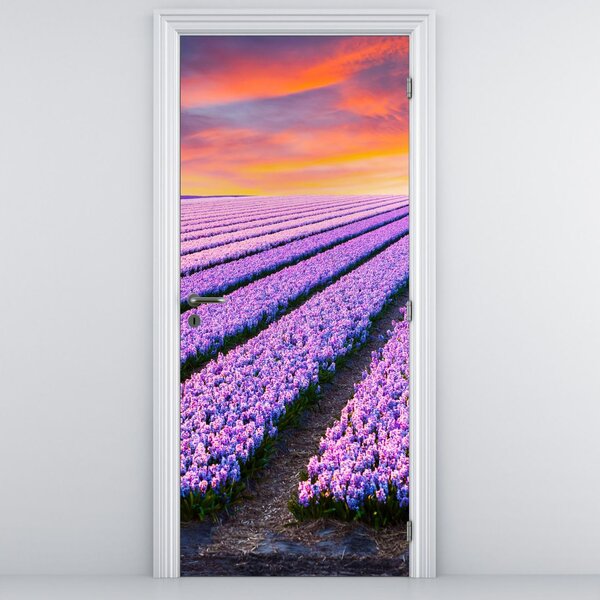 Fototapeta na dvere - Kvetinová farma (95x205cm)