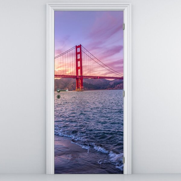 Fototapeta na dvere - Most so západom slnka (95x205cm)