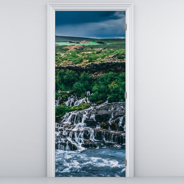 Fototapeta na dvere - Vodopády v prírode (95x205cm)