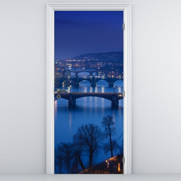 Fototapeta na dvere - Pražské mosty (95x205cm)