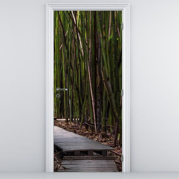 Fototapeta na dvere - Medzi bambusy (95x205cm)