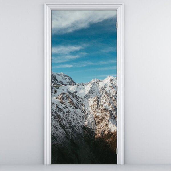 Fototapeta na dvere - Zasnežené vrcholky (95x205cm)