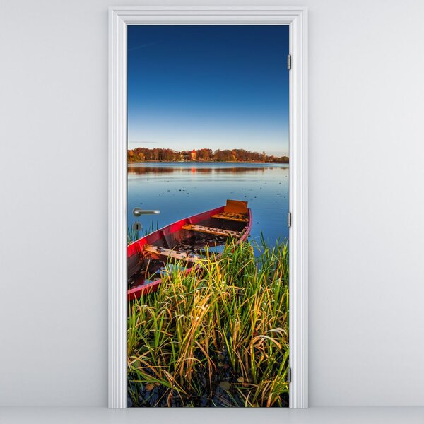 Fototapeta na dvere - Červená pramica (95x205cm)