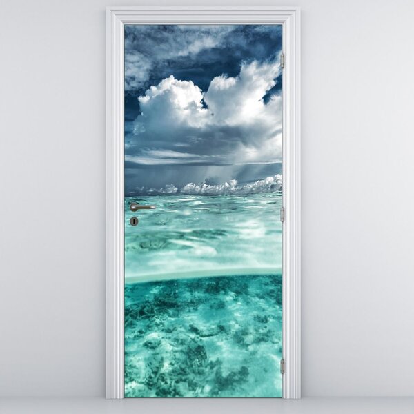 Fototapeta na dvere - Pohľad pod morskú hladinu (95x205cm)