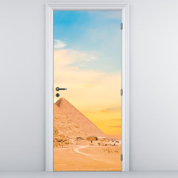Fototapeta na dvere - Egyptské pyramídy (95x205cm)