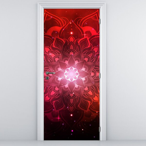 Fototapeta na dvere - Červená abstrakcia (95x205cm)