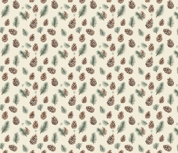 Bavlnené obliečky PINE CONES farebné Rozmer obliečky: 70 x 90 cm | 140 x 200 cm
