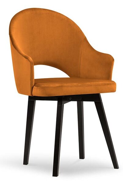 Oranžová Zamatová stolička Gabro MICADONI HOME
