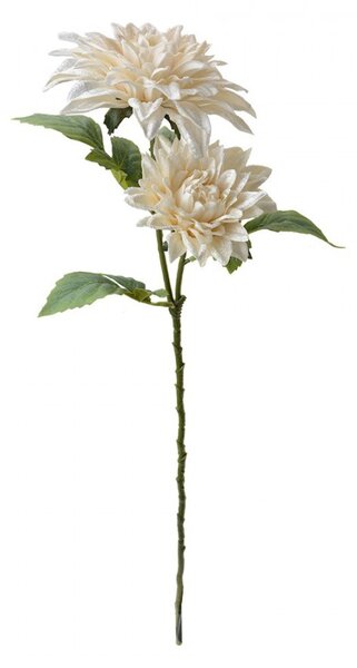 Dekoračná umelá kvetina biela georgína - 12*12*62 cm - Clayre & Eef