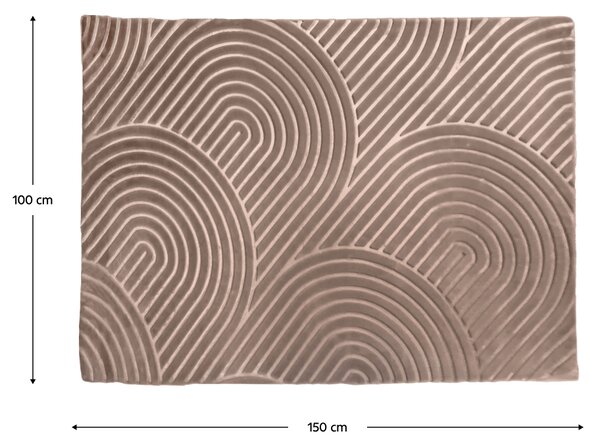 KONDELA Koberec, svetlohnedá-sand, 100x150, LUVRE