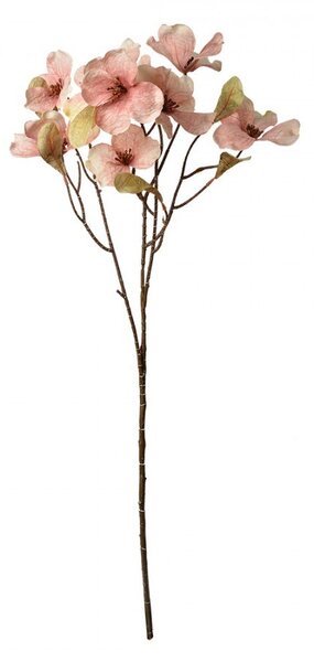 Dekoračná umelá vetvička s ružovými kvetmi - 12*8*72 cm - Clayre & Eef