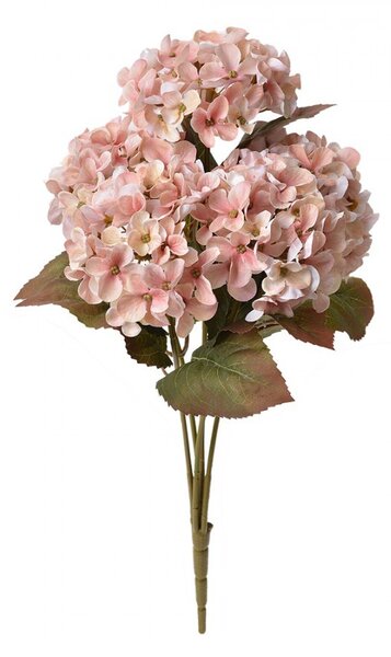 Ružová umelá kvetina hortenzie Hydrangea - 18*16*44 cm - Clayre & Eef