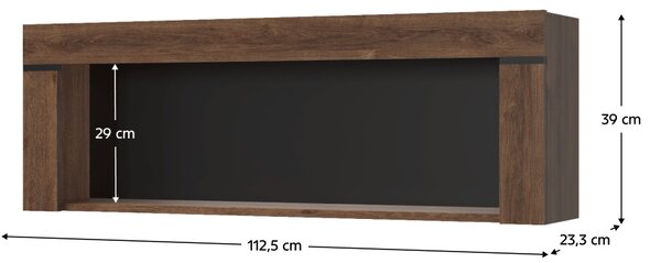 KONDELA Visiaci regál 110, dub hnedý, BORAS