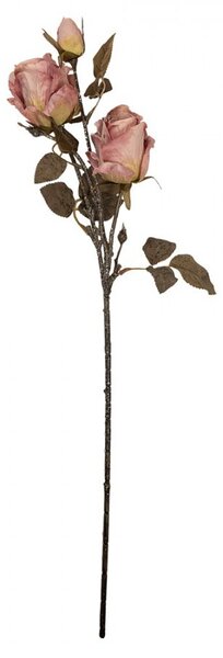 Ružová umelá kvetina ruže - 12*12*70 cm - Clayre & Eef