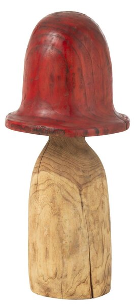 Prírodné drevená dekorácia huba Mushroom XL - Ø 35*70 cm - J-Line by Jolipa