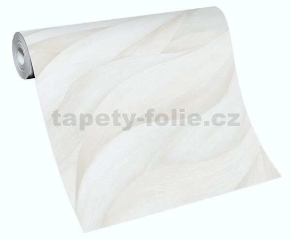 Vliesové tapety na stenu Casual Chic 10257-01, rozmer 10,05 m x 0,53 m, vlnovky bielo-sivé, Erismann