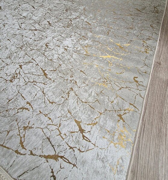 Moderný koberec Parys Creme-Gold – béžovo-zlatý dizajn Rozmer: 50x80 cm