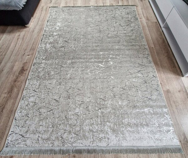 Moderný koberec Parys béžovo-strieborný s abstraktným vzorom Rozmer: 50x80 cm