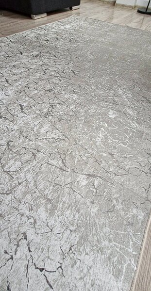 Moderný koberec Parys béžovo-strieborný s abstraktným vzorom Rozmer: 50x80 cm