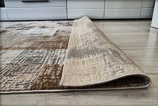 HU Sivý linkovaný koberec Luxess 33-Grey Rozmer: 60x110 cm