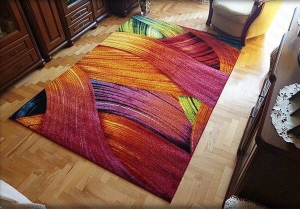 HU Viacfarebný moderný koberec Magic Ocean Rozmer: 60x100 cm