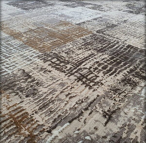 HU Sivý linkovaný koberec Luxess 33-Grey Rozmer: 60x110 cm