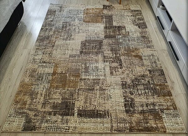 HU Sivý linkovaný koberec Luxess 33-Grey Rozmer: 60x110 cm