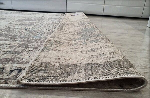 Moderný koberec Luxess 89-Navy v sivo-modrej farbe Rozmer: 60x110 cm
