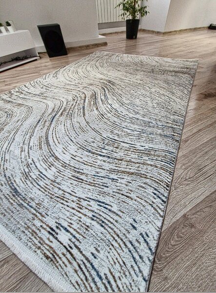 Moderný koberec Luxess 31331-Blue v sivo-modrej farbe Rozmer: 60x110 cm