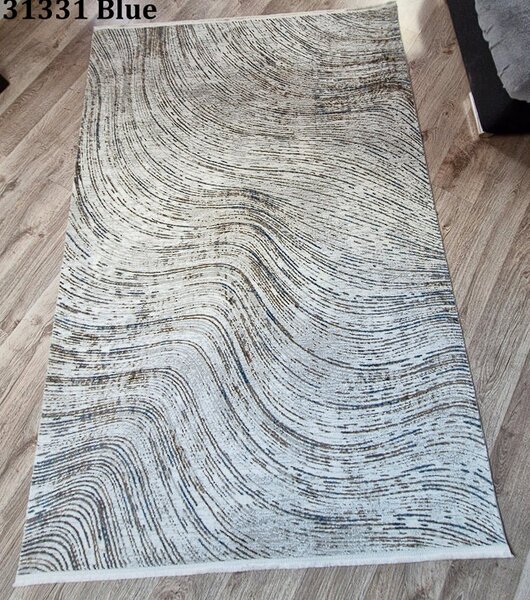 Moderný koberec Luxess 31331-Blue v sivo-modrej farbe Rozmer: 60x110 cm