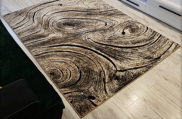 Hnedý koberec Loft-260 so vzorom dreva – prírodný štýl pre váš domov Rozmer: 60x100 cm