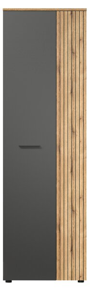 KONDELA Skriňa, dvojdverová, grafit/dub evoke, ESENA 2D/40