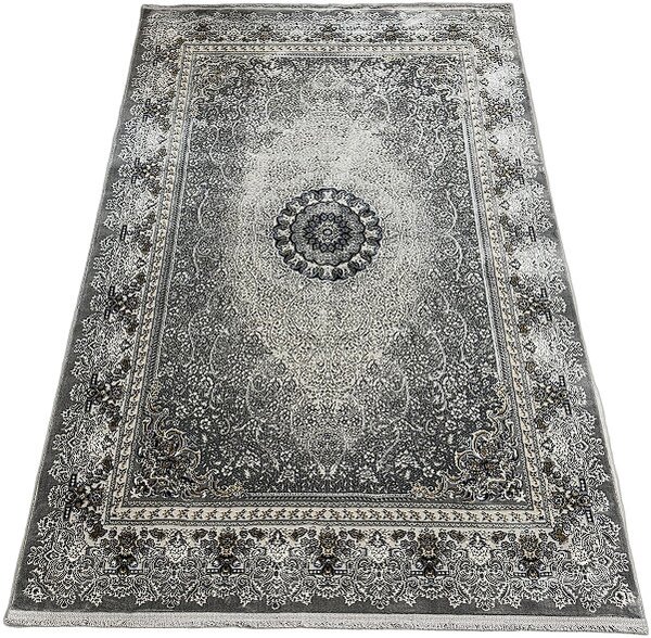 Sivý orientálny koberec s vintage vzorom King 29033-Grey Rozmer: 80x150 cm