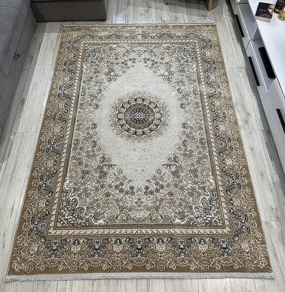Orientálny koberec s béžovým vzorom King 29033 – vintage štýl Rozmer: 80x150 cm