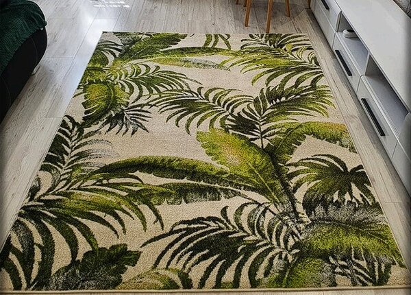 HU Viacfarebný koberec Green Garden 713 vzor palma Rozmer: 60x100 cm