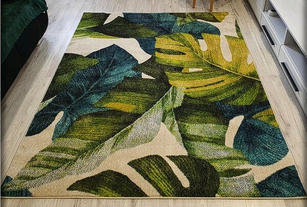 Koberec Green Garden 747 s motívom listov – viacfarebný Rozmer: 60x100 cm